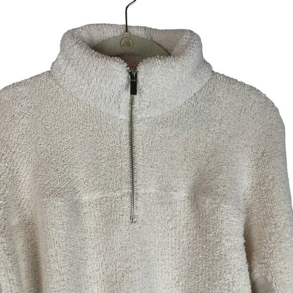 Thread & Supply cream fuzzy half zip pullover - Picture 2 of 8